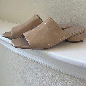 Stuart Weitzman Patent Leather Slides